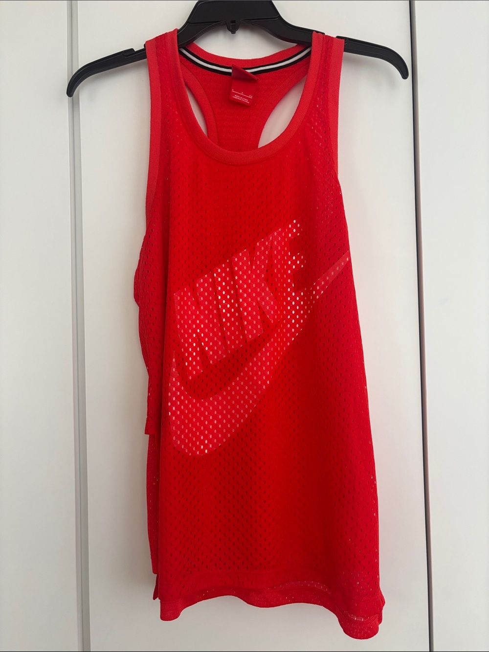 Nike Red Mesh Racerback Tank Top